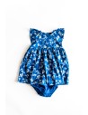 VESTIDO AZUL CON MARIPOSAS