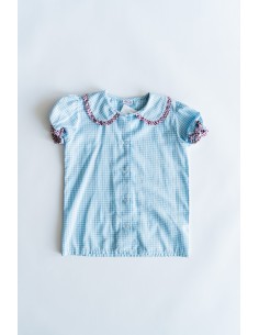 CAMISA CUADROS CELESTES