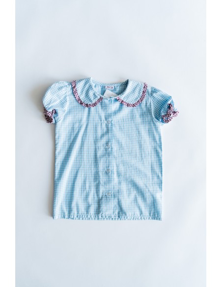 CAMISA CUADROS CELESTES