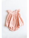 vestido blanco con salmon