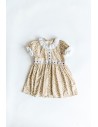 vestido flores amarillas y cafes