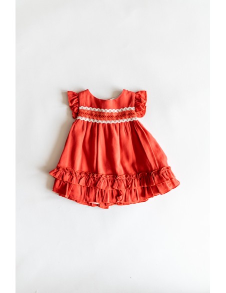 vestido rosa salmon