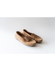 mocasines gamuza beige