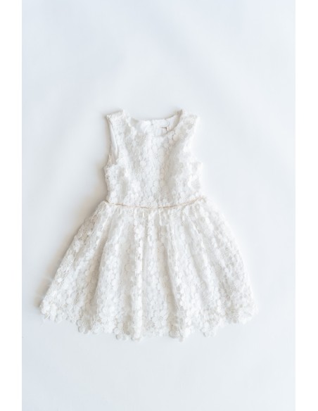 vestido blanco con brocado