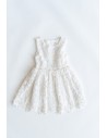 vestido blanco con brocado
