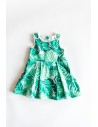 vestido flores hojas verdes