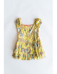 vestido verde limon