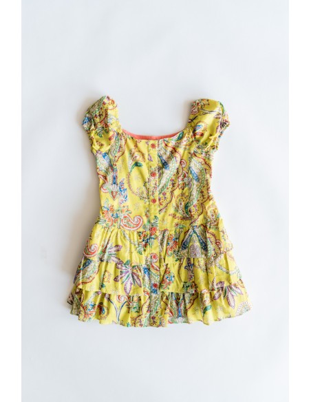 vestido verde limon