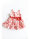 VESTIDO BLANCO FLORES ROJAS