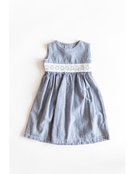 VESTIDO CUADROS MORADOS