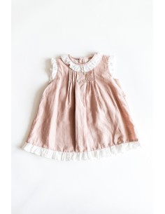 VESTIDO ROSADO DE LINO