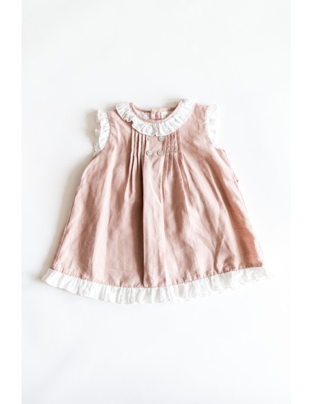 VESTIDO ROSADO DE LINO