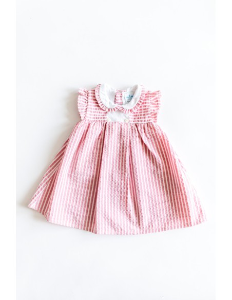 vestido rayas rosadas