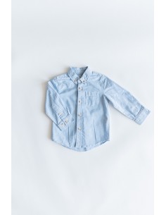 camisa rayas verticales celeste