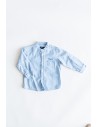 camisa manga larga rayas celestes y lilas