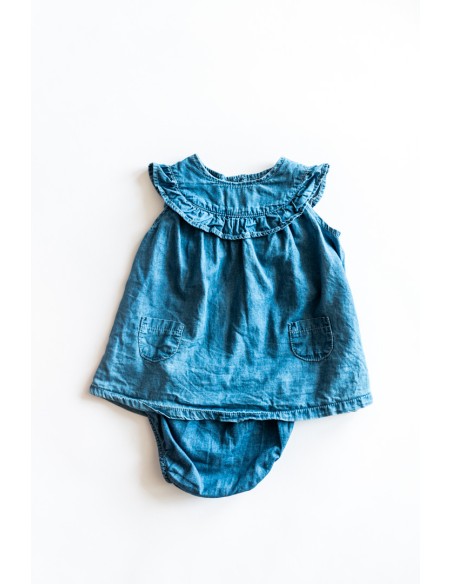 set vestido jean
