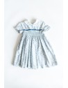 vestido flores dibujadas celestes