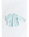 camisa cuadros turquesas