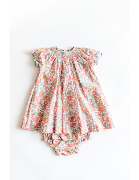 vestidos flores rosadas