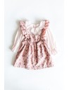 camiseta manga larga y romper de falda rosado