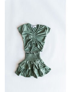 set falda y top verde
