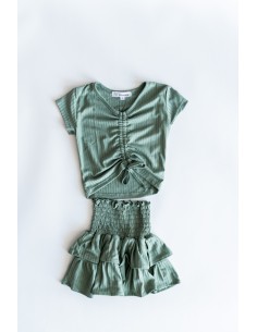 set falda y top verde