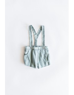 short con tirantes verde agua y turquesa