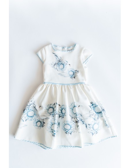 vestido blanco con cisne