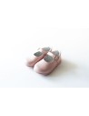 zapatos rosados cuero