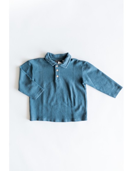 polo larga azul