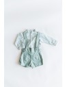 set romper verde camisa verde rayas