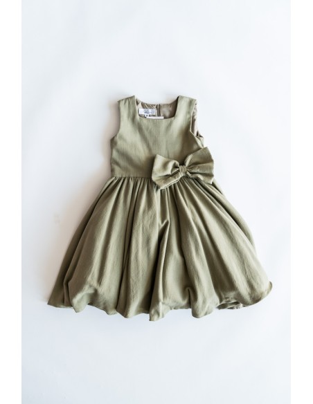 vestido lino verde