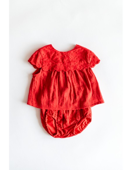 set short y top rojo