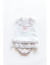 set calzon flores y top blanco con flores