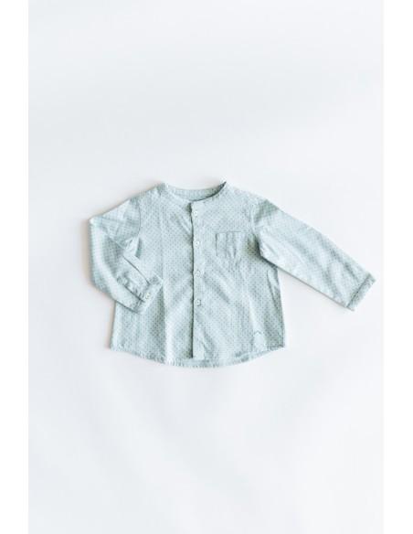 camisa turquesa puntitos