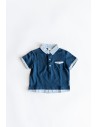 camisa azul de algodon