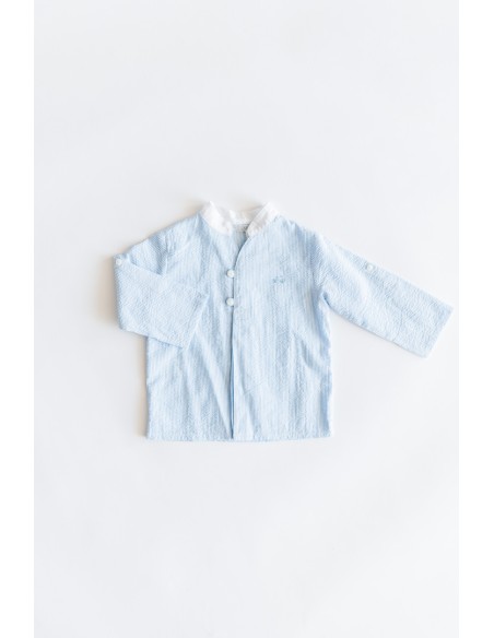 camisa rayas celestes