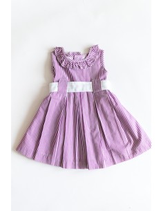 vestido rayas moradas