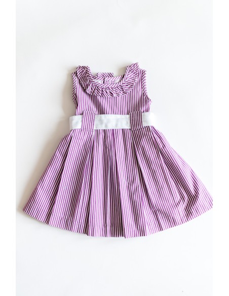 vestido rayas moradas