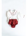 set short concho de vino y camiseta manga larga