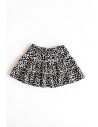 falda negra flores beige