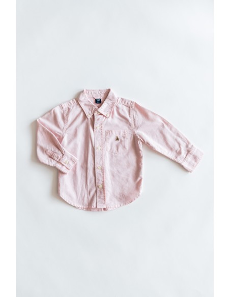 camisa lino rosada