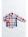 camisa cuadros rojos azules