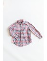 camisa cuadros rojos verdes y celestes