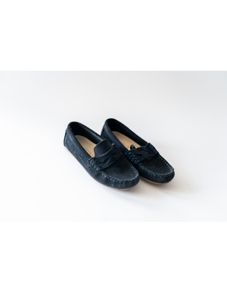 zapatos cuero azules