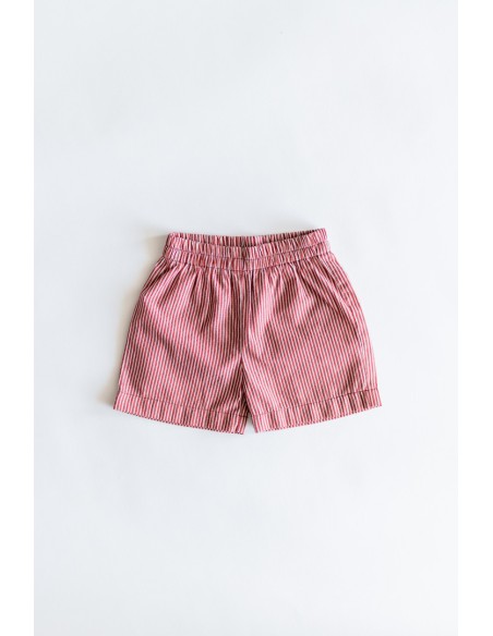 short rayas rojas y blancas