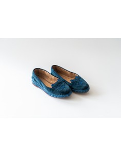 zapatos azul oscuro gamuza de gato