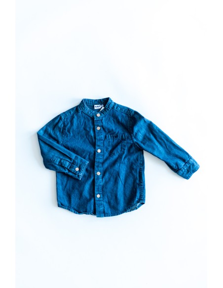 camisa jean azul