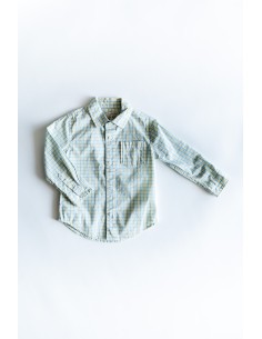 camisa cuadros amarillos y celestes