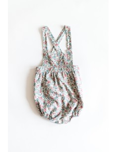 romper de flores turquesas y rosadas